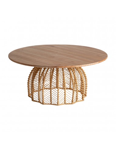 MESA DE CENTRO PLISSÉ RATTAN