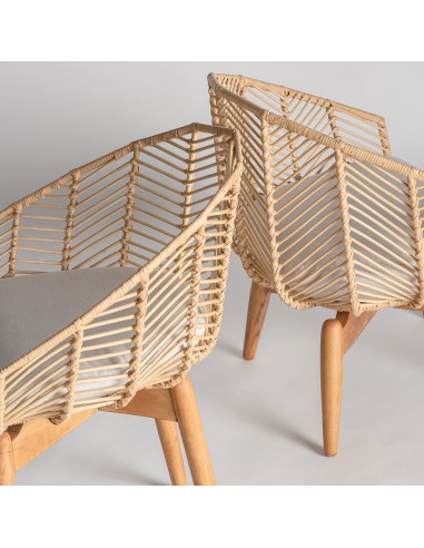 SILLÓN PLISSÉ RATTAN
