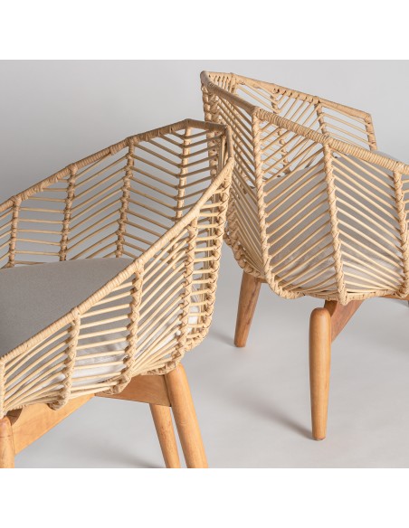 SILLÓN PLISSÉ RATTAN