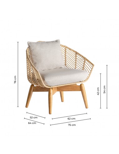 SILLÓN PLISSÉ RATTAN