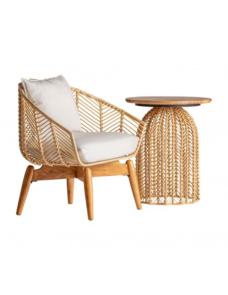 SILLÓN PLISSÉ RATTAN