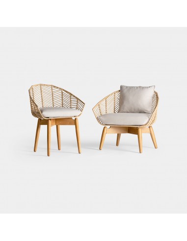 SILLÓN PLISSÉ RATTAN