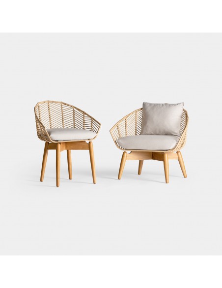 SILLÓN PLISSÉ RATTAN