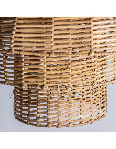 LÁMPARA DE TECHO PLISSÉ RATTAN