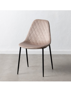 SILLA BEIGE TEJIDO-METAL...