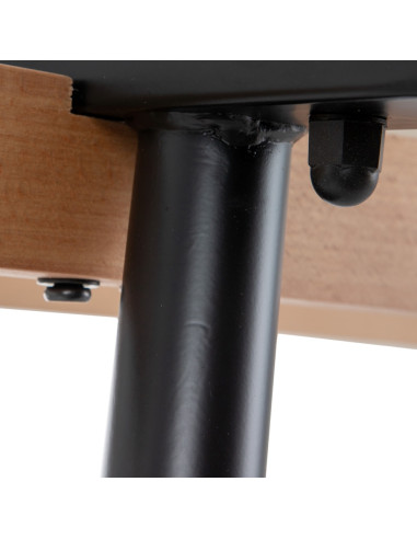 MESA COMEDOR NEGRO METAL-CRISTAL...