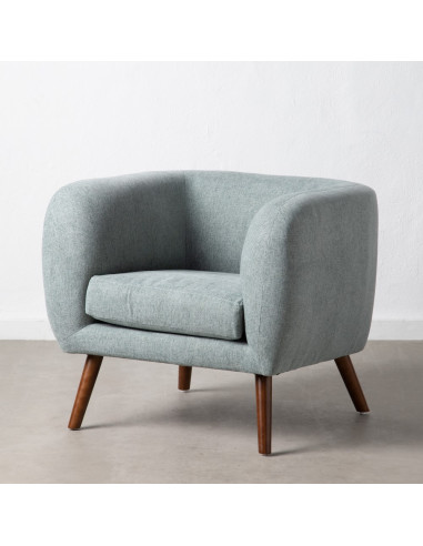 SILLÓN AZUL TEJIDO-MADERA SALÓN 81 X...
