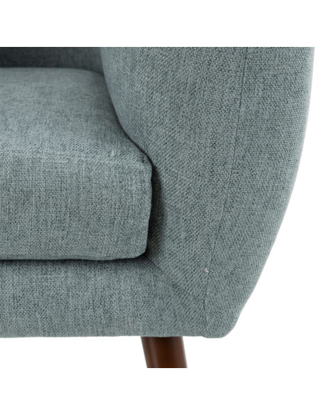 SILLÓN AZUL TEJIDO-MADERA SALÓN 81 X 73 X 70 CM