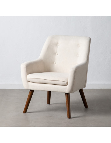 SILLÓN CREMA TEJIDO-MADERA SALÓN 67 X...