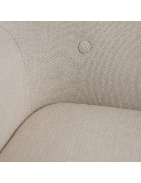 SILLÓN CREMA TEJIDO-MADERA SALÓN 67 X 67 X 81,50 CM