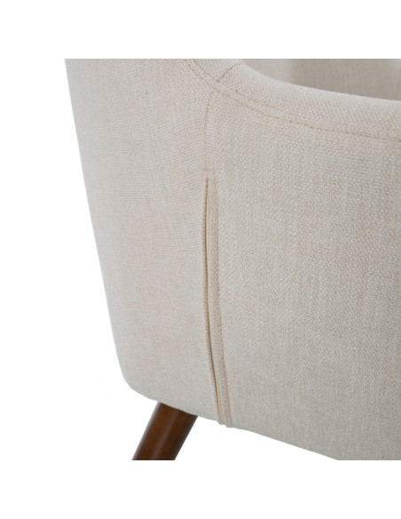 SILLÓN CREMA TEJIDO-MADERA SALÓN 67 X 67 X 81,50 CM