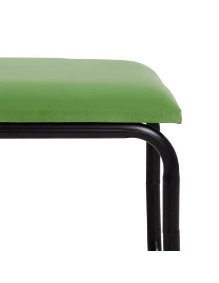 BANQUETA TERCIOPELO VERDE TEJIDO-METAL 110 X 40 X 68 CM