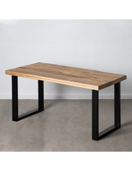 MESA COMEDOR NATURAL-NEGRO 160 X 90 X 76 CM