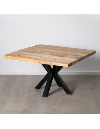 MESA COMEDOR NATURAL-NEGRO 130 X 130...