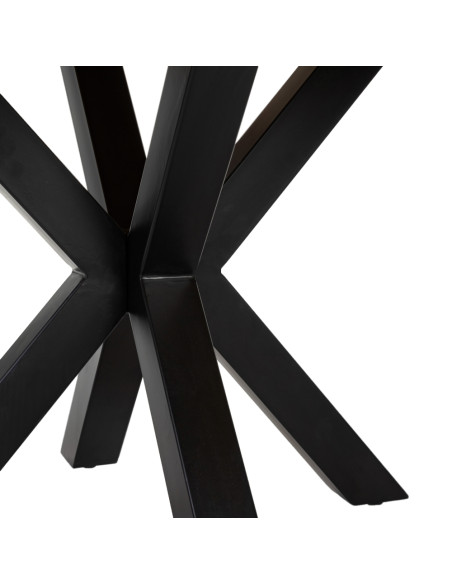 MESA COMEDOR NATURAL-NEGRO 130 X 130 X 76 CM