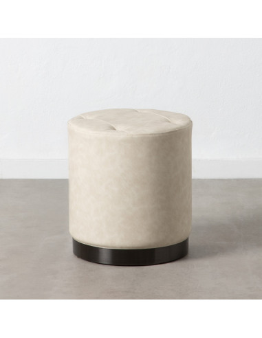 PUF BEIGE DM-SIMIL PIEL DECORACIÓN 38...