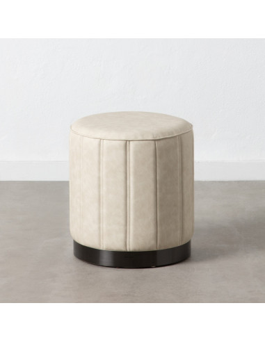 PUF BEIGE DM-SIMIL PIEL DECORACIÓN 38...