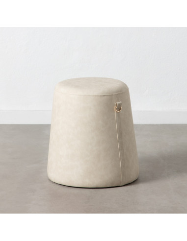 PUF BEIGE DM-SIMIL PIEL DECORACIÓN 41...