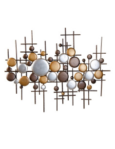 MURAL PARED ORO-PLATA METAL...
