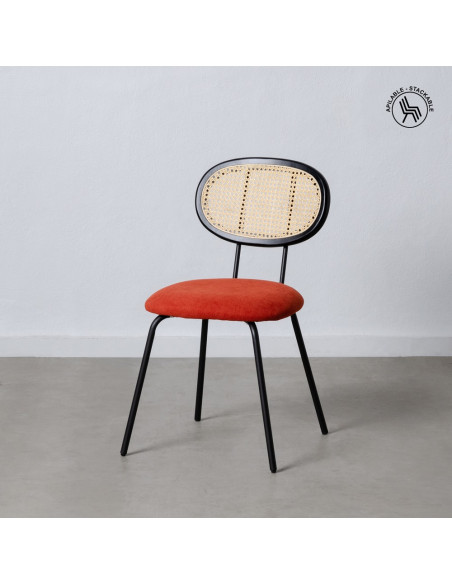 SILLA CALABAZA TEJIDO-METAL SALÓN 48 X 54 X 80 CM