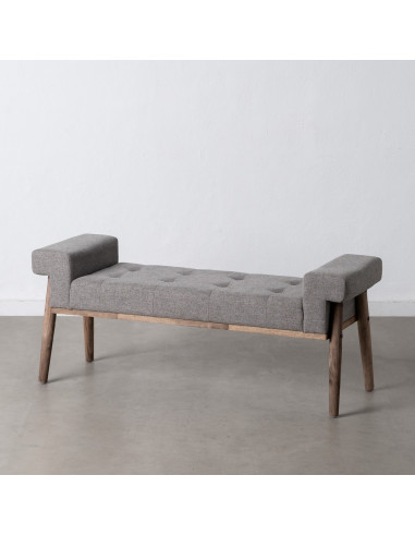 BANQUETA GRIS TEJIDO-MADERA...