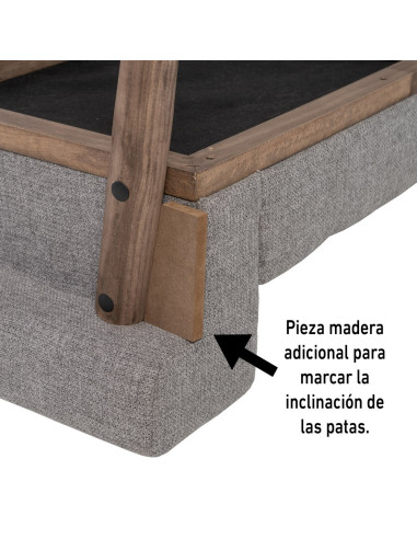 BANQUETA GRIS TEJIDO-MADERA...