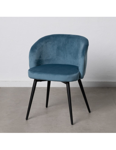 SILLA TERCIOPELO AZUL HIELO 56 X 57 X...