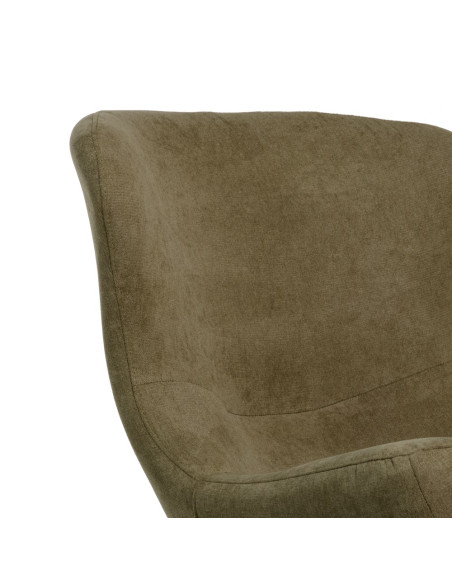 SILLÓN VERDE OLIVA TEJIDO-METAL SALÓN 81 X 100 X 85 CM