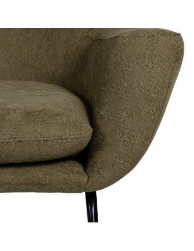 SILLÓN VERDE OLIVA TEJIDO-METAL SALÓN...