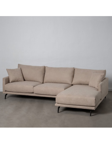 SOFÁ CHAISE LONGUE BEIGE GRISÁCEO 284...