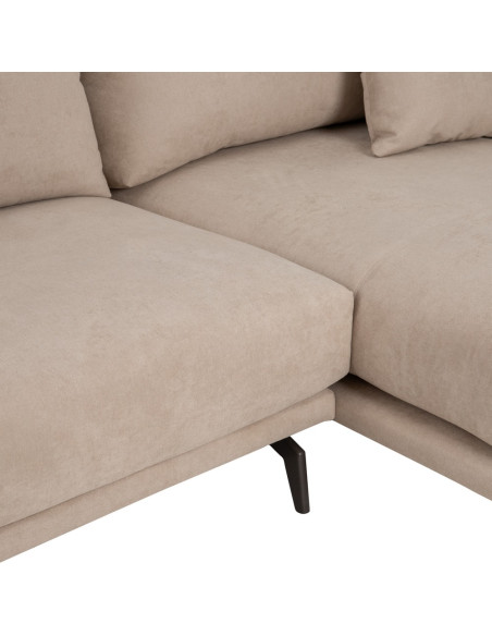 SOFÁ CHAISE LONGUE BEIGE GRISÁCEO 284 X 173 X 100 CM