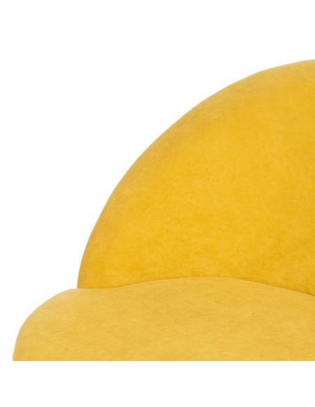SILLÓN TERCIOPELO AMARILLO TEJIDO-MADERA 71 X 73 X 72 CM