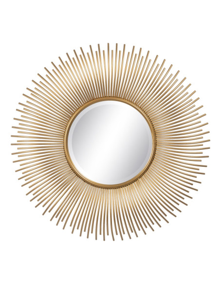 ESPEJO ORO METAL DECORACIÓN 80 X 6 X 80 CM