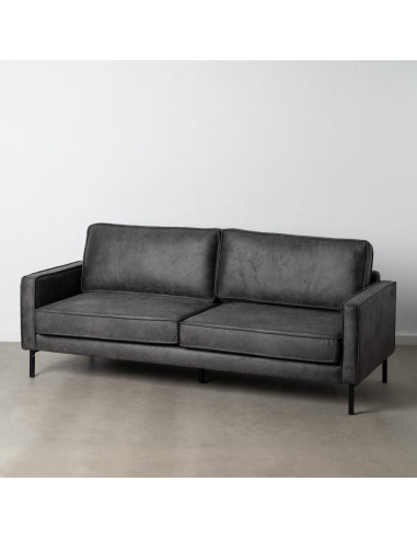 SOFÁ NEGRO SALÓN 212 X 89 X 86 CM