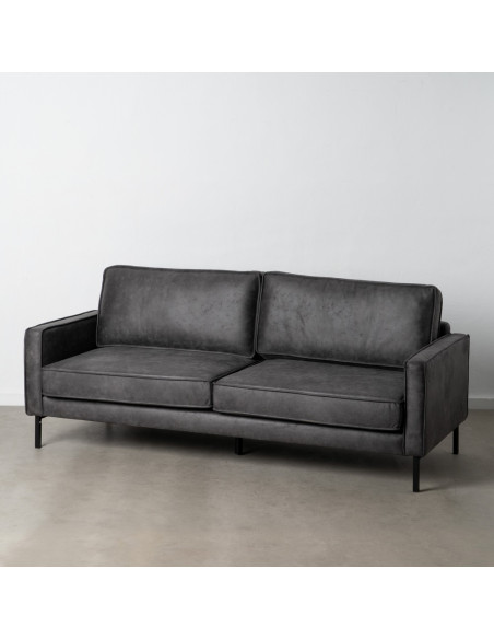SOFÁ NEGRO SALÓN 212 X 89 X 86 CM