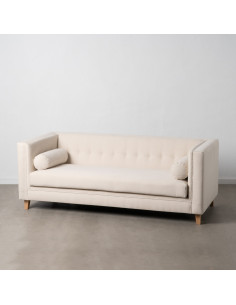 SOFÁ 3 PLAZAS BEIGE TEJIDO...