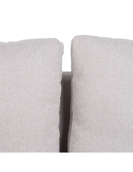 SOFÁ 3 PLAZAS CREMA TEJIDO-MADERA SALÓN 200 X 100 X 80 CM