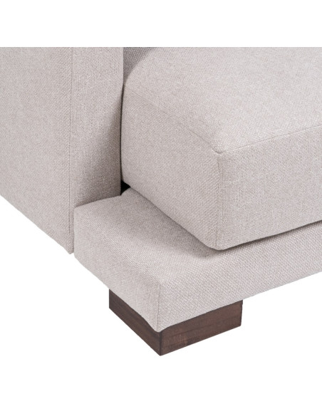 SOFÁ 3 PLAZAS CREMA TEJIDO-MADERA SALÓN 200 X 100 X 80 CM