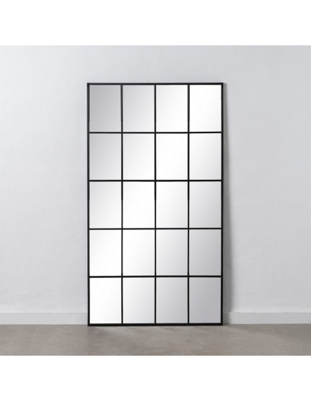 ESPEJO VENTANA NEGRO METAL-CRISTAL 80 X 2,50 X 145 CM