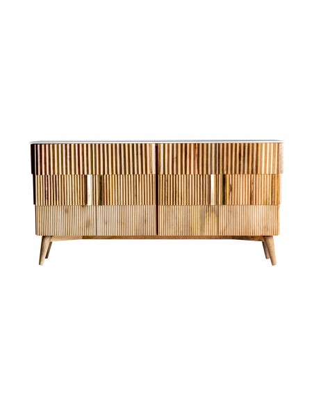 BUFFET PLISSÉ WOOD