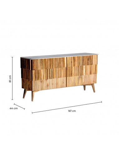 BUFFET PLISSÉ WOOD
