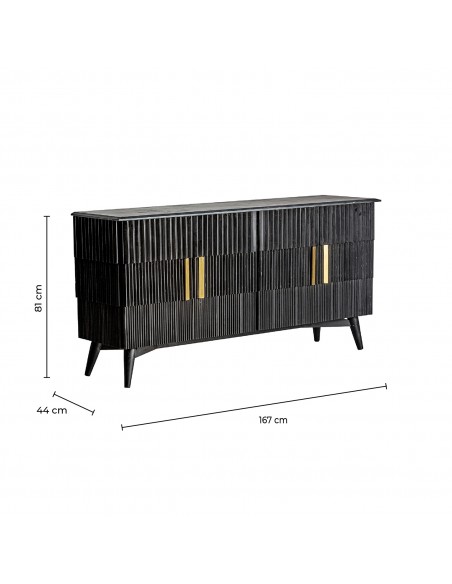 BUFFET PLISSÉ WOOD